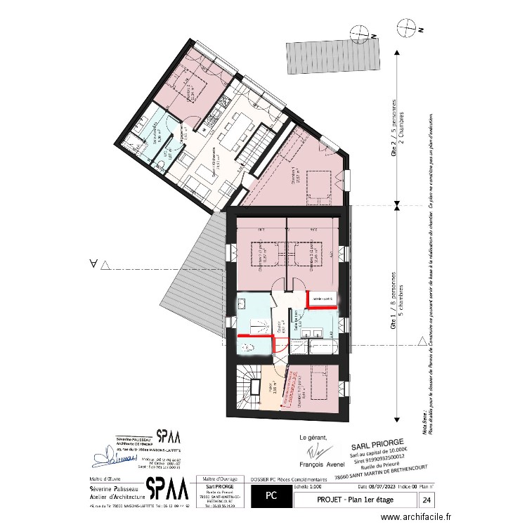 priorge étage 1. Plan de 0 pièce et 0 m2