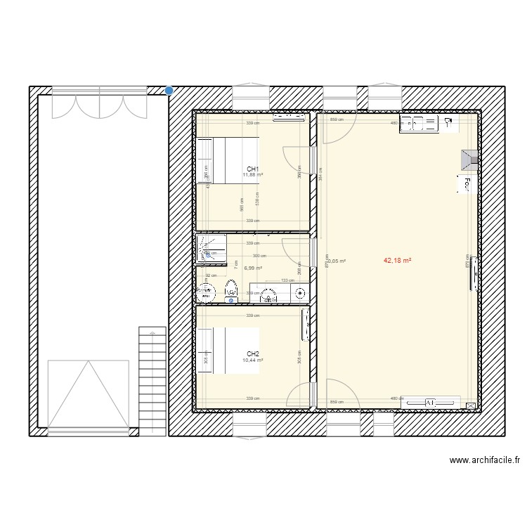 maison Revel location évacuation usée réel 3. Plan de 5 pièces et 149 m2