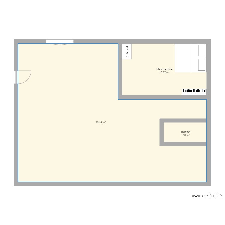 Ma futur maison 🏠 . Plan de 3 pièces et 101 m2