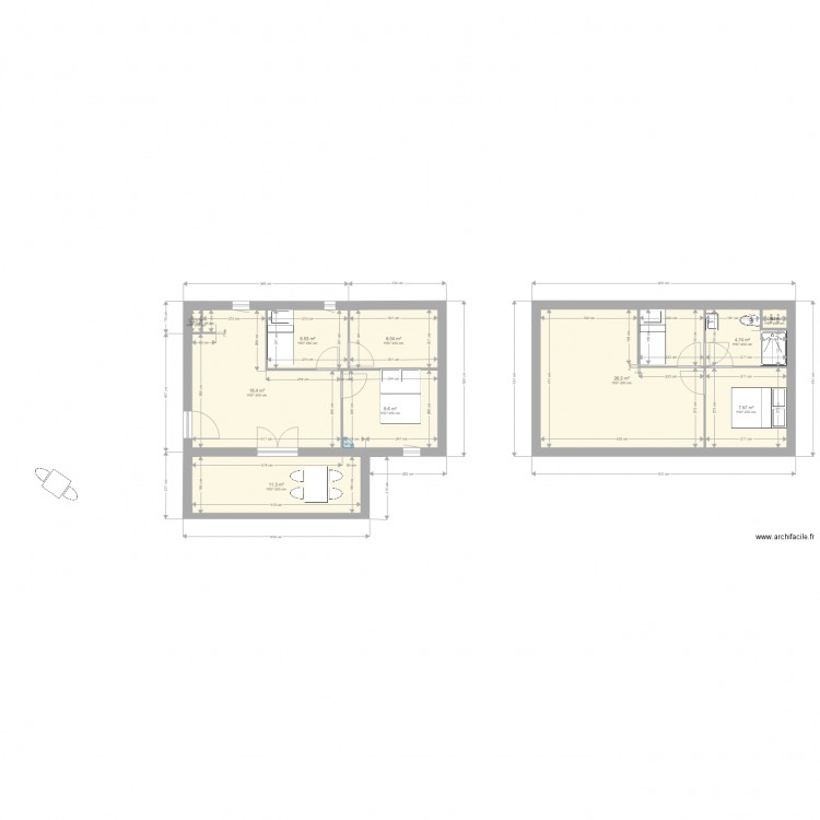 mimizan. Plan de 10 pièces et 89 m2