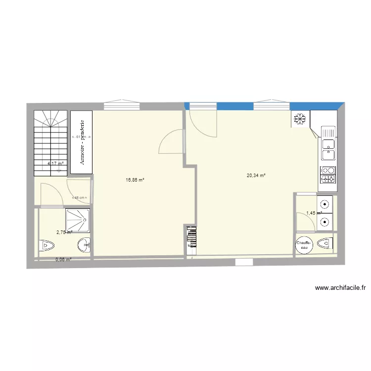vielle maison plan final meubl&eacute;. Plan de 