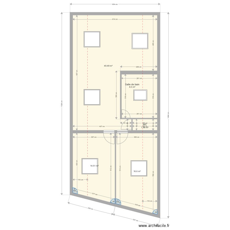 projet appart 1. Plan de 0 pièce et 0 m2