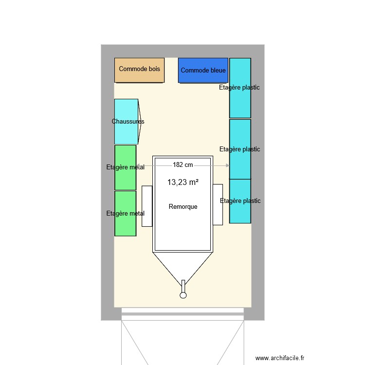 Garage Box Blagnac V2. Plan de 1 pièce et 13 m2