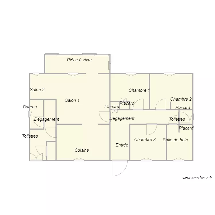 Croquis THOUARD. Plan de 