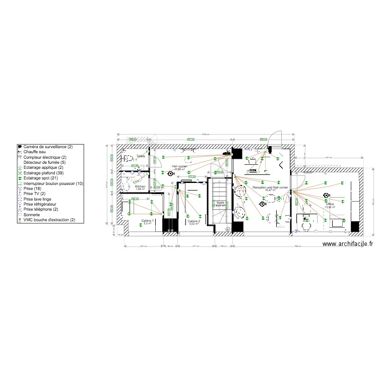 Plan Electrique Institut Liyah Paris. Plan de 0 pièce et 0 m2