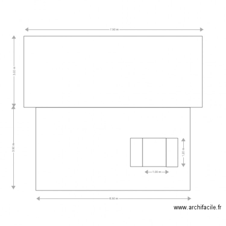 Façade nord. Plan de 0 pièce et 0 m2