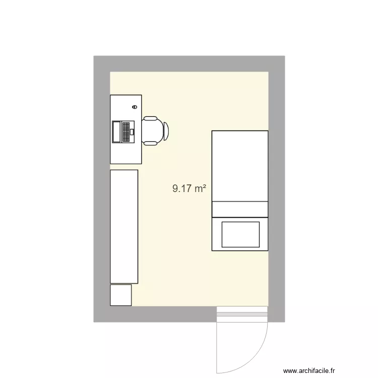 Chambre Sam. Plan de 