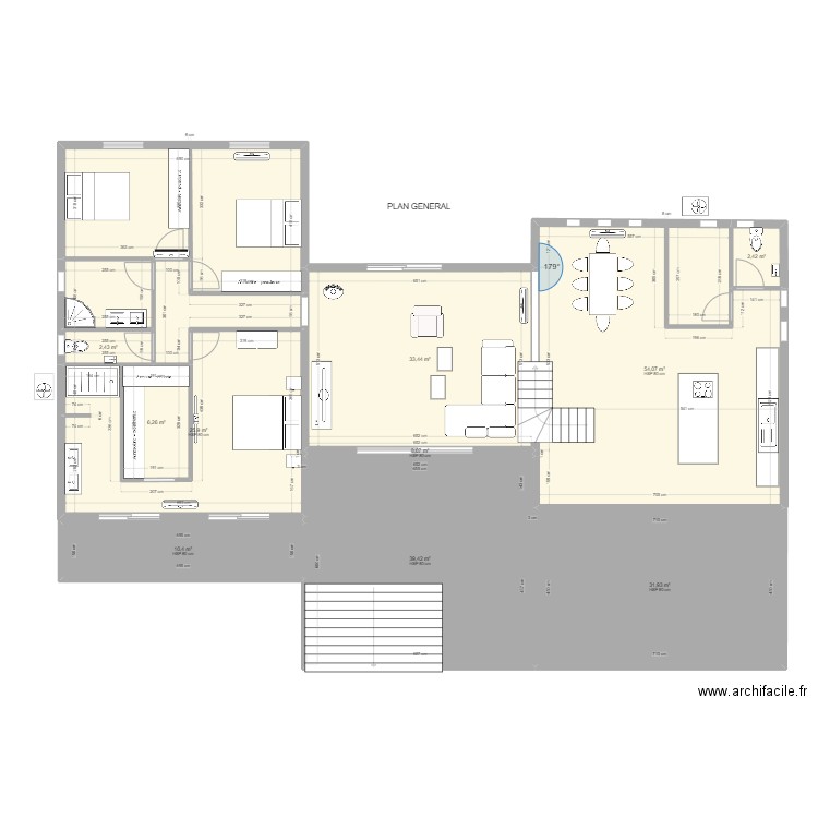 PLAN FOLELLI. Plan de 13 pièces et 242 m2