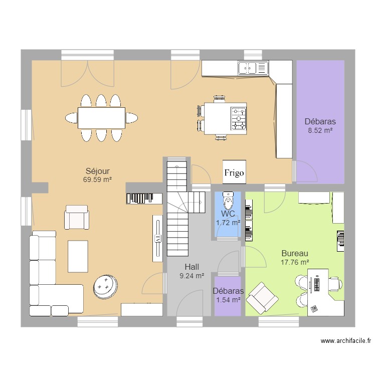 Couthuin corps de logis 6CH. Plan de 0 pièce et 0 m2