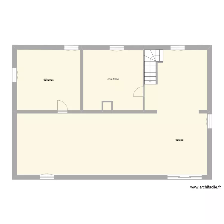 Mouzay sous-sol. Plan de 