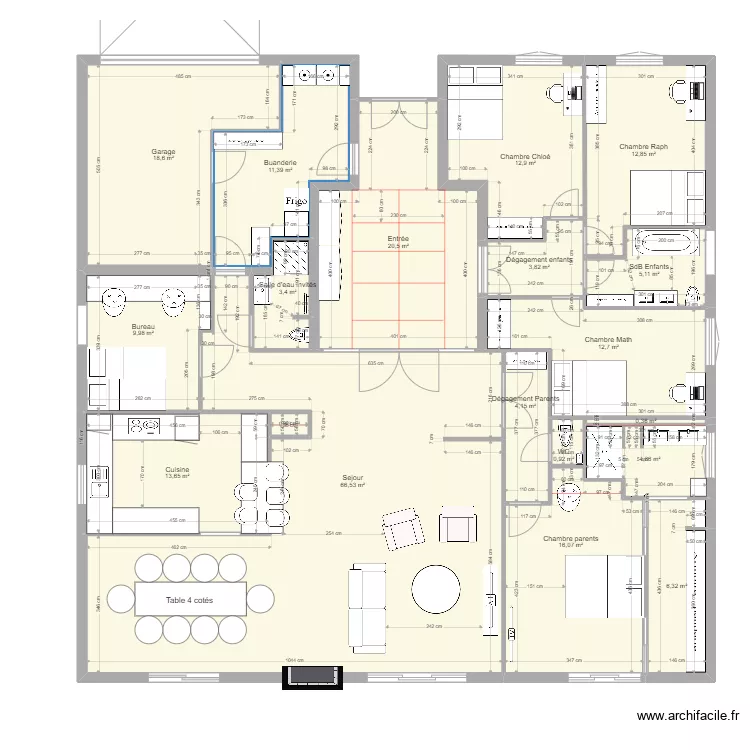 10 sq des Tilleuls OK le 14 sept . Plan de 