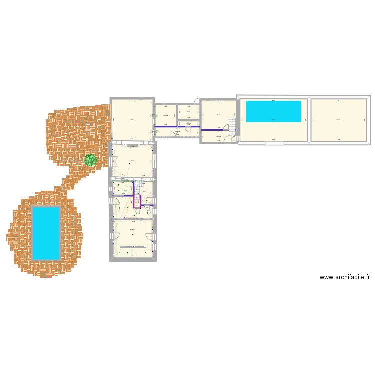 As de Coeur - Electricité. Plan de 27 pièces et 479 m2