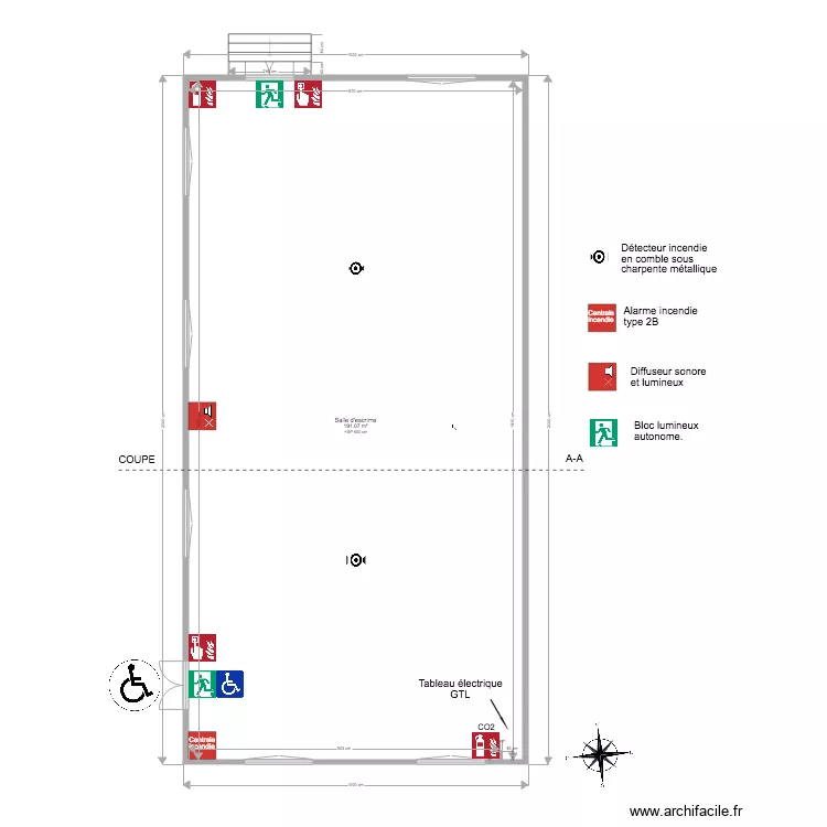 SALLE ESCRIME PLASSAC 9. Plan de SALLE ESCRIME PLASSAC 9. Plan de
