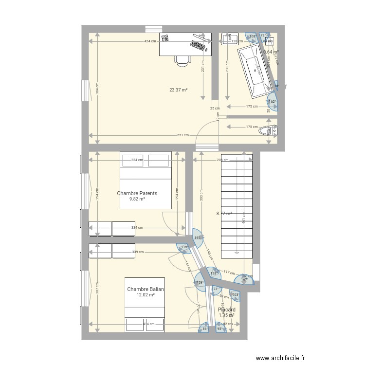 Etage. Plan de 0 pièce et 0 m2