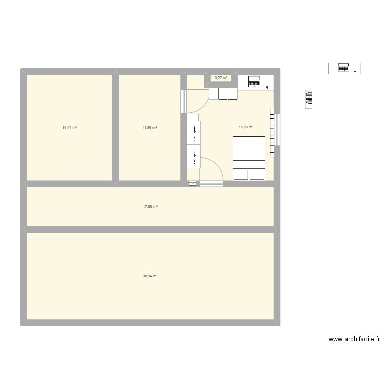 Chambre c. Plan de 0 pièce et 0 m2