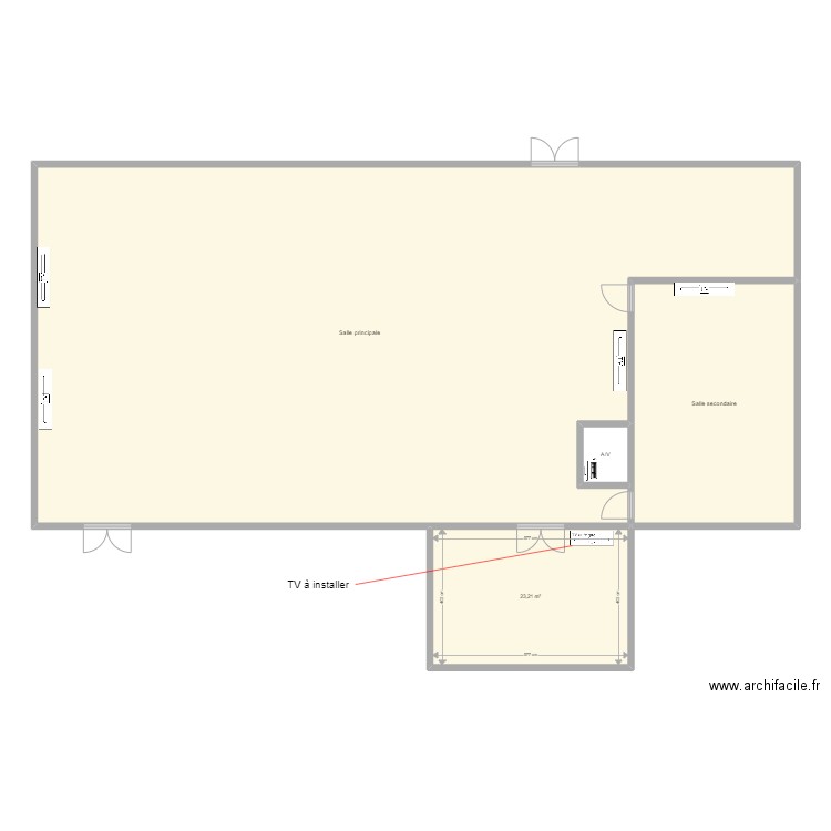 TV SDR Mahina. Plan de 4 pièces et 255 m2