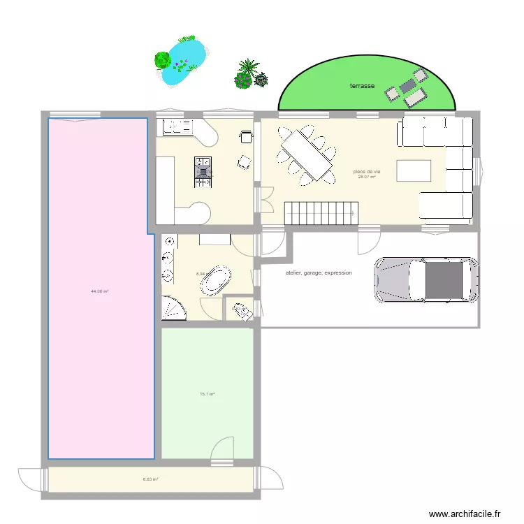 plan apparts hangar. Plan de 