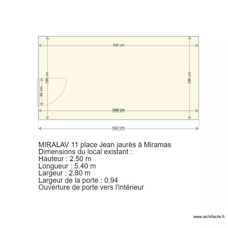 Int&eacute;rieur Miralav V2. Plan de 