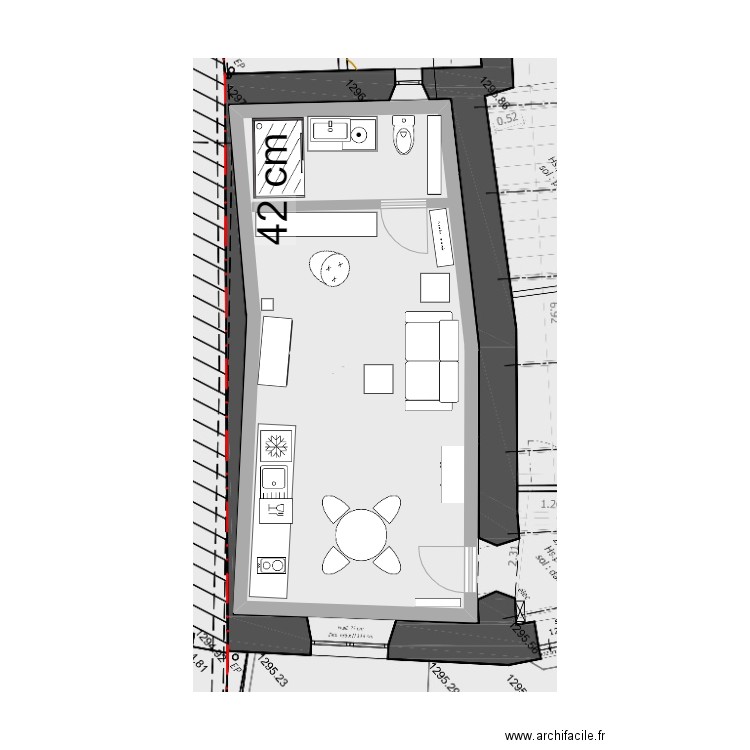 Studio - scénario 4 -5b. Plan de 0 pièce et 0 m2