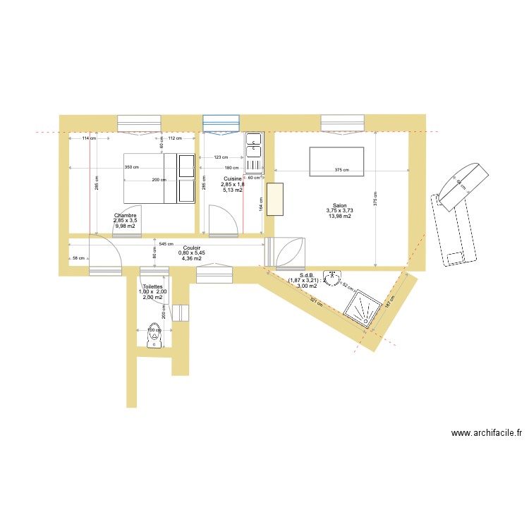 Sole_Vincennes 38m2. Plan de 0 pièce et 0 m2