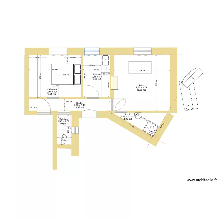 Sole_Vincennes 38m2. Plan de 