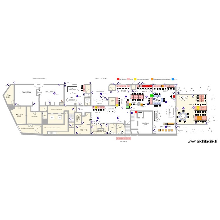 Plan de salle RDC au 07 janvier 2020. Plan de 0 pièce et 0 m2