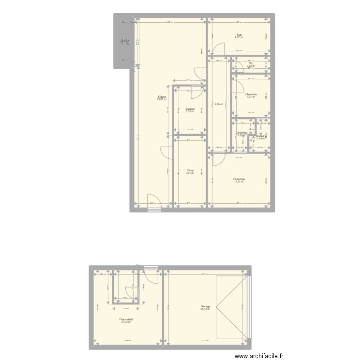 BASSET. Plan de 31 pièces et 376 m2