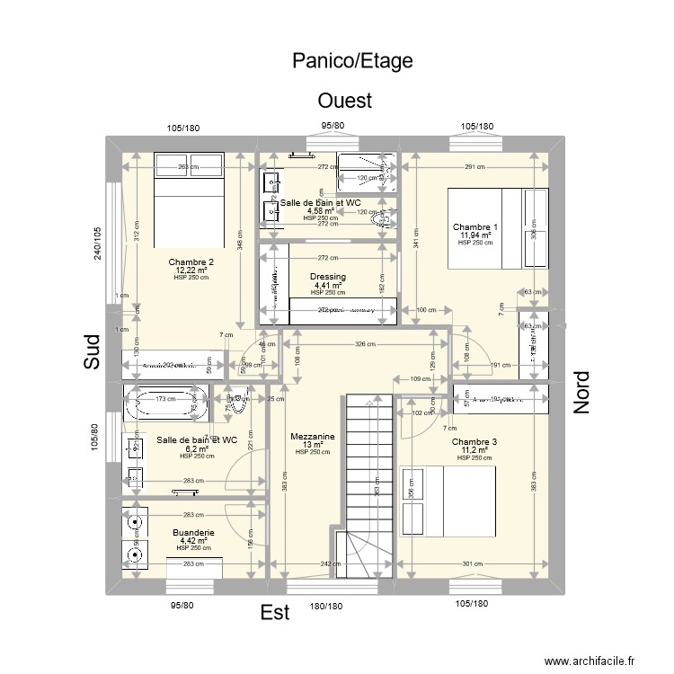 MCA Iris Etage. Plan de 0 pièce et 0 m2