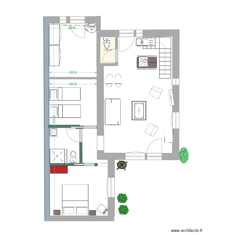 Aménagement garage 6 Novembre 2022. Plan de 1 pièce et 2 m2