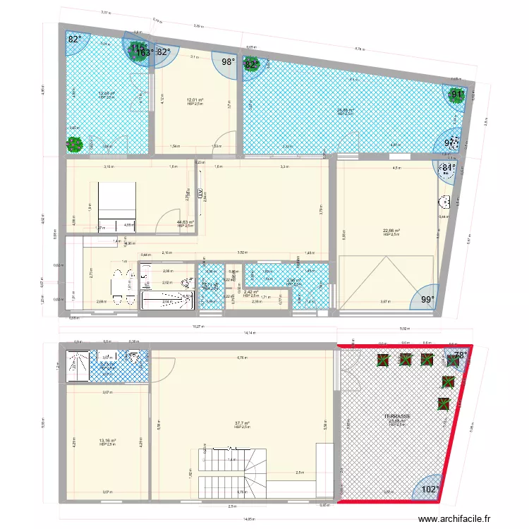 auray RDC et R+1 le 26-06-23 A. Plan de 