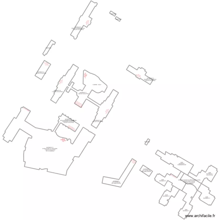 CENTRE HOSPITALIER D'ALBERT 80. Plan de 
