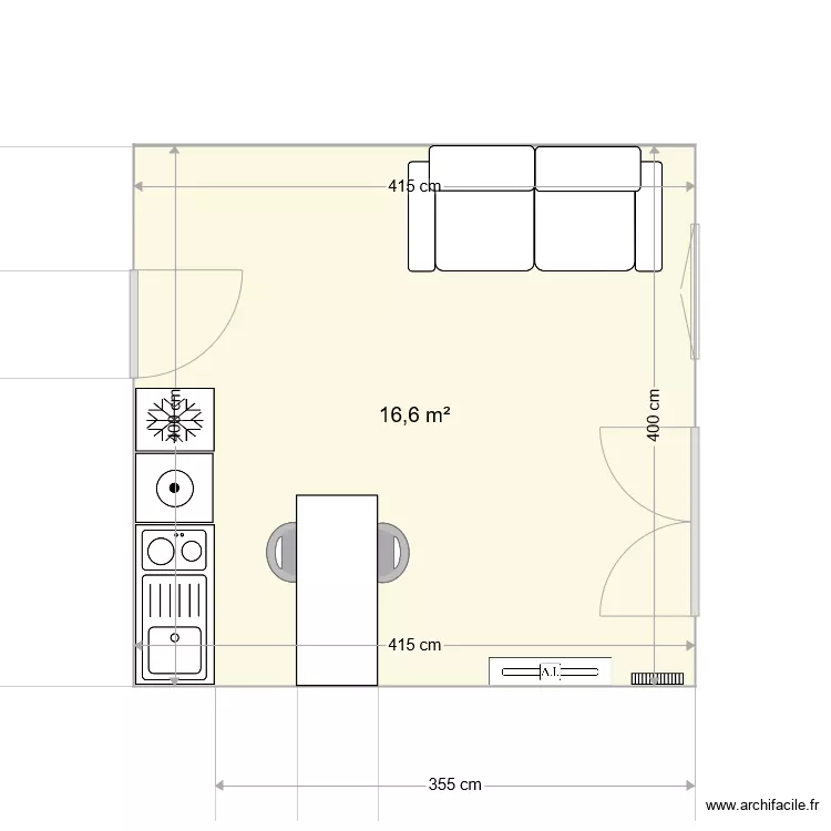 salon pringy. Plan de 