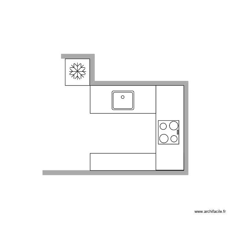 cuisine la plaine. Plan de 