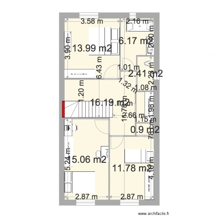 Samuel plan ETAGE 071015 AMÉNAGÉ. Plan de 0 pièce et 0 m2