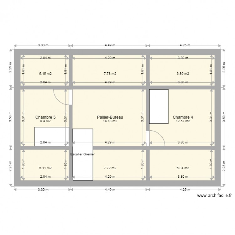 plan maison 12 x 8