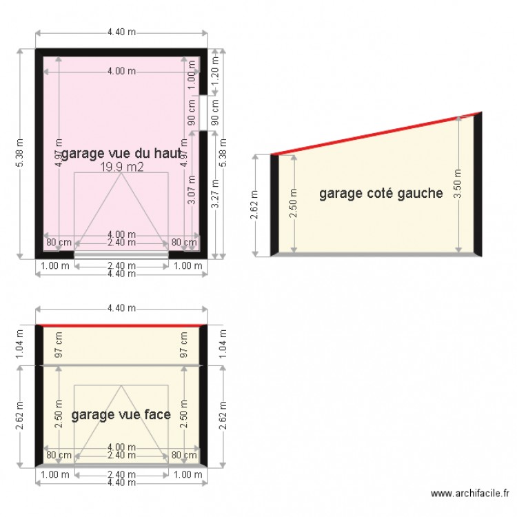 plan garage 20metre carré. Plan de 0 pièce et 0 m2