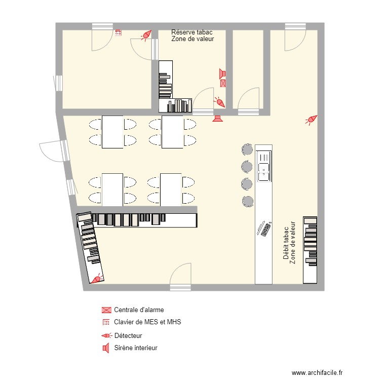 TABAC LE 4 AS intrusion. Plan de 0 pièce et 0 m2