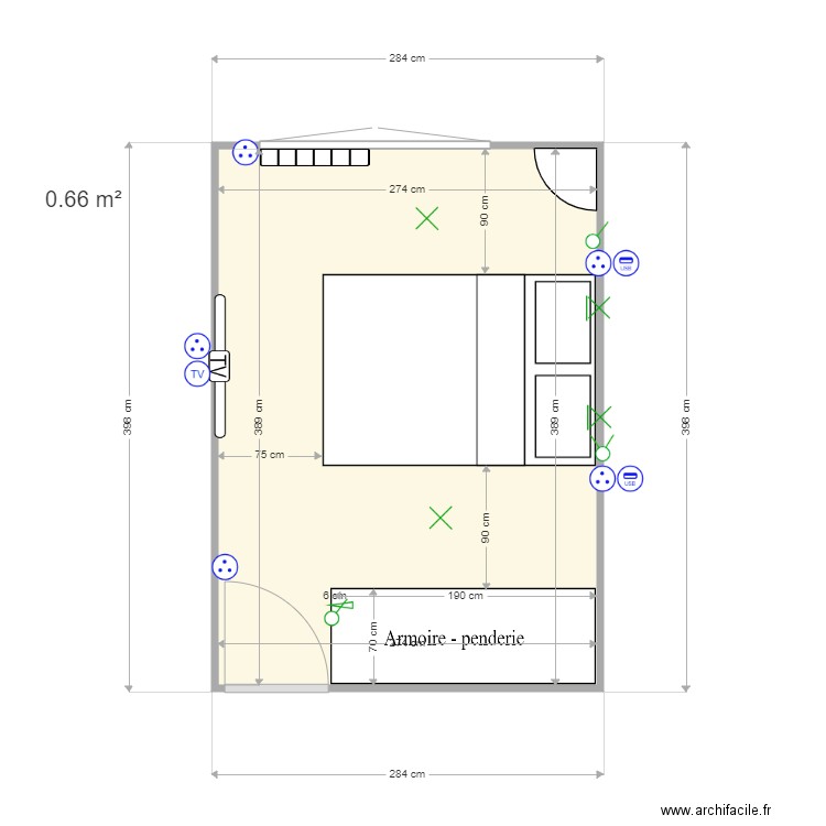 CHAMBRE BIS. Plan de 0 pièce et 0 m2