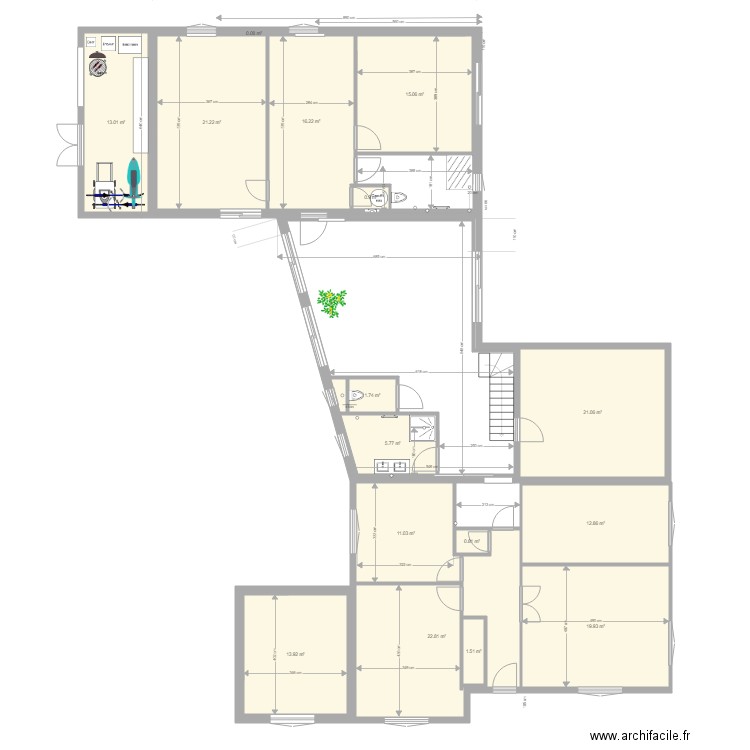 plan complet 1905 avant modif. Plan de 0 pièce et 0 m2