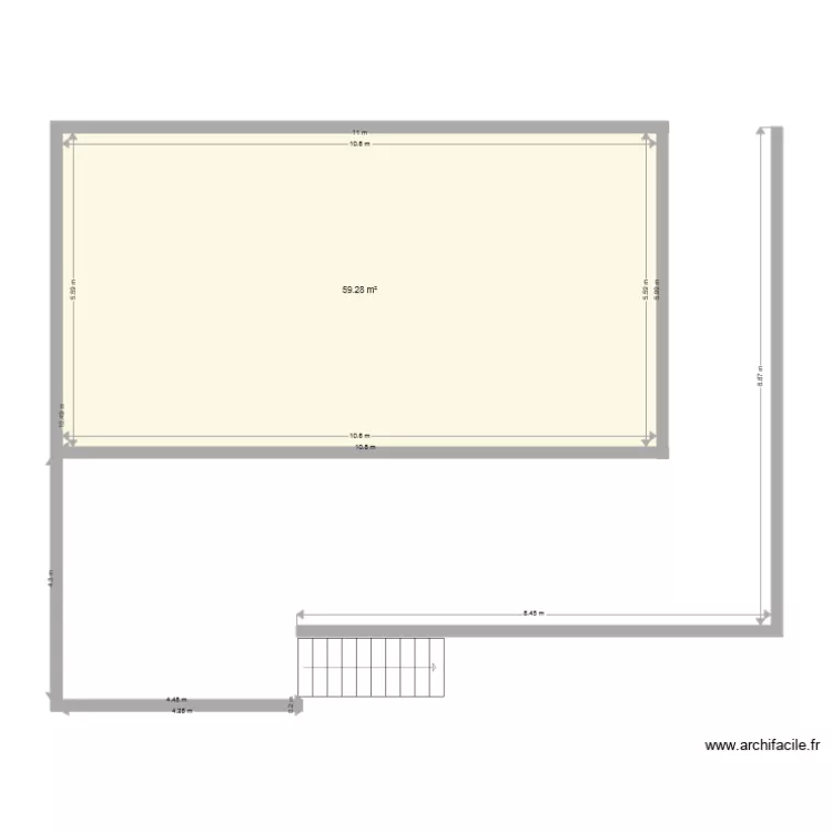 Plan terrasse. Plan de 