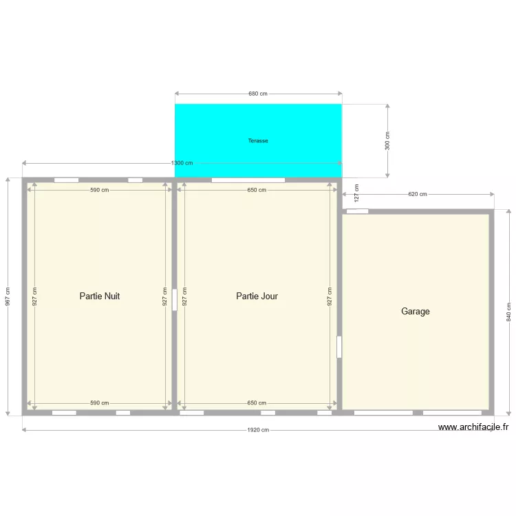 Mimi Paradise Gros oeuvre. Plan de 