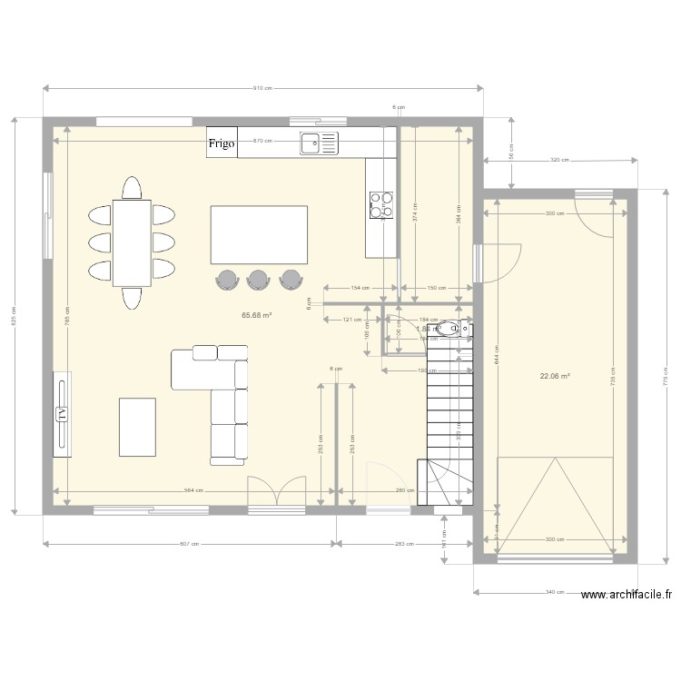 Maison Montbonnot CreaVilla 01 RDC sans meubles. Plan de 0 pièce et 0 m2