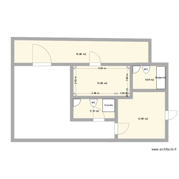 Maison tunisie 1er étage. Plan de 0 pièce et 0 m2