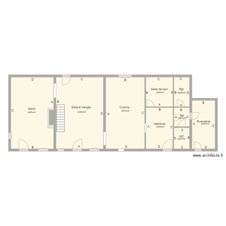 remigner rdc. Plan de 0 pièce et 0 m2