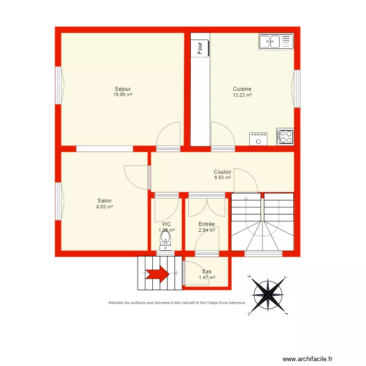BI 4798 rdc non c&ocirc;t&eacute;. Plan de 