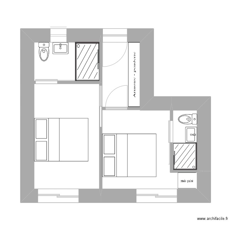 rdc tsivaras 2ch. Plan de 0 pièce et 0 m2
