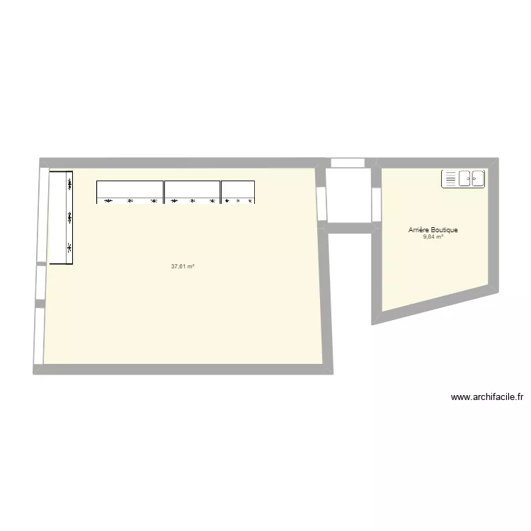 Plan boutique. Plan de 