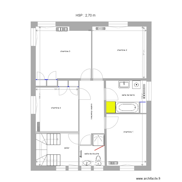 Enghien 1er étage travaux 05 11 2020. Plan de 0 pièce et 0 m2