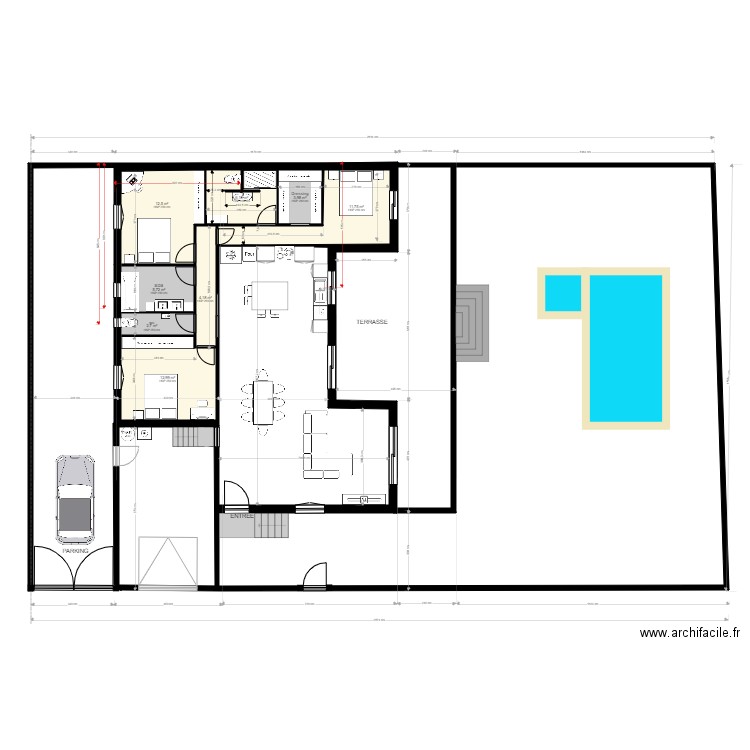 Plan de niveau meublé. Plan de 0 pièce et 0 m2