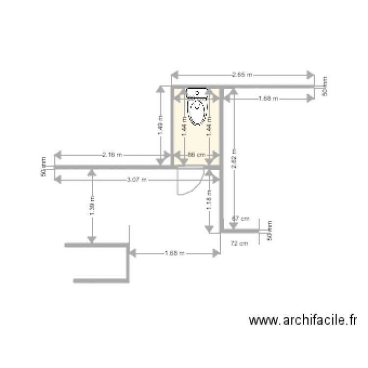 Plan WC Isabelle. Plan de 0 pièce et 0 m2